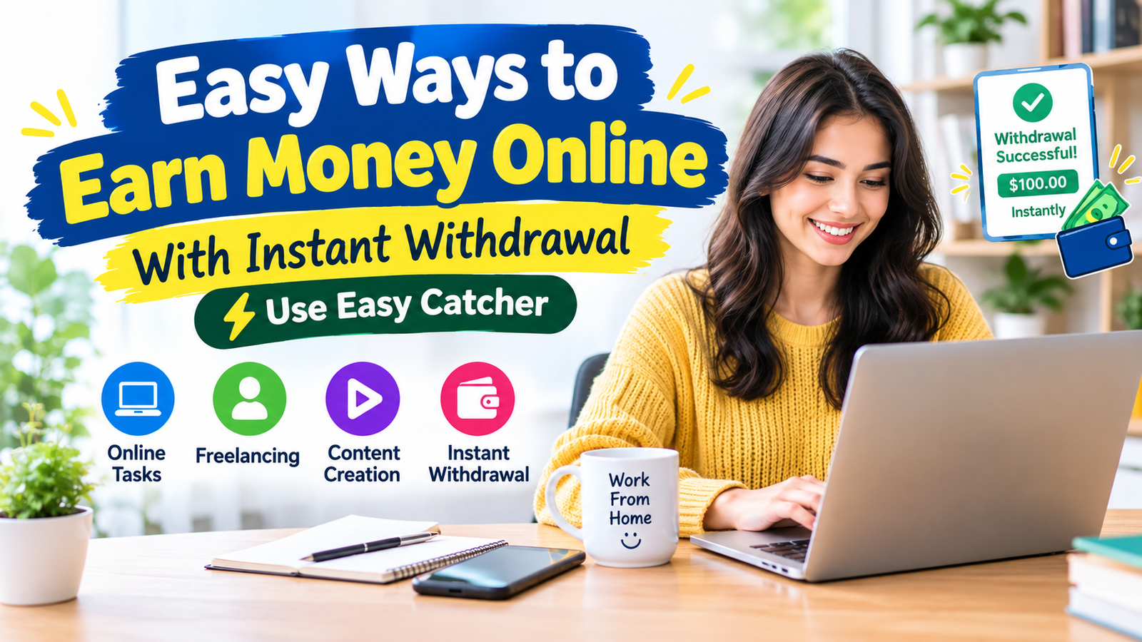 Easy Ways to Earn Money Online With Instant Withdrawal
